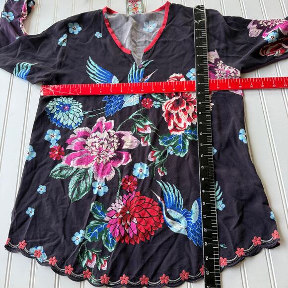 Johnny Was Boho Zahra Pheasant top size XS - Picture 11 of 14